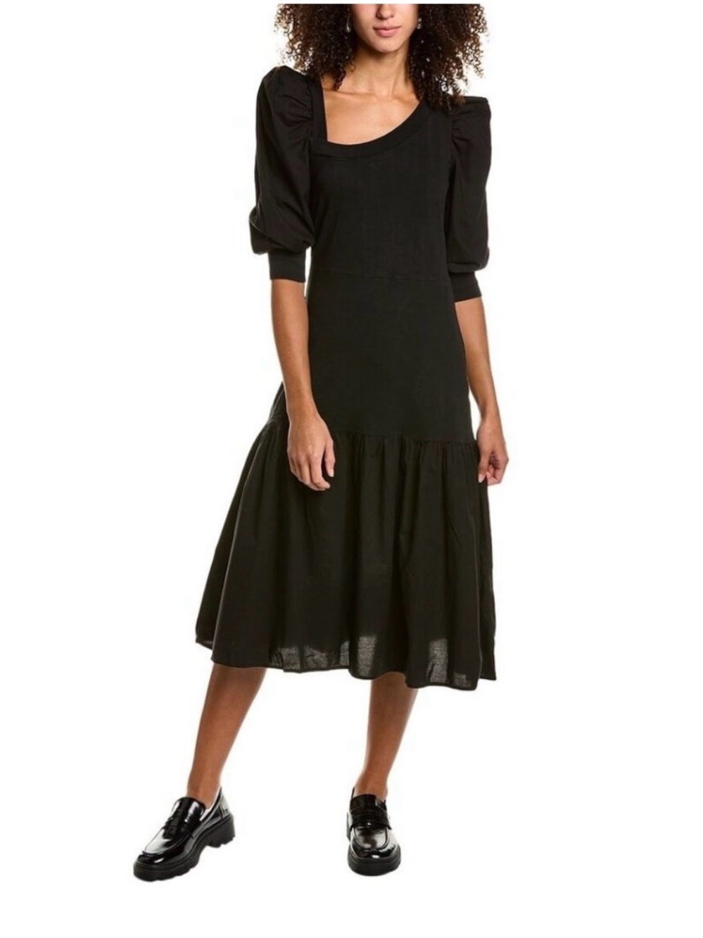 Nation LTD - Catalina Asymmetric Dress in Jet Black size S